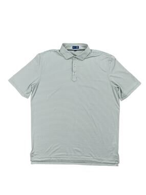 Stitch Golf Atlantic Stripe Golf Polo Green/White — Size XL